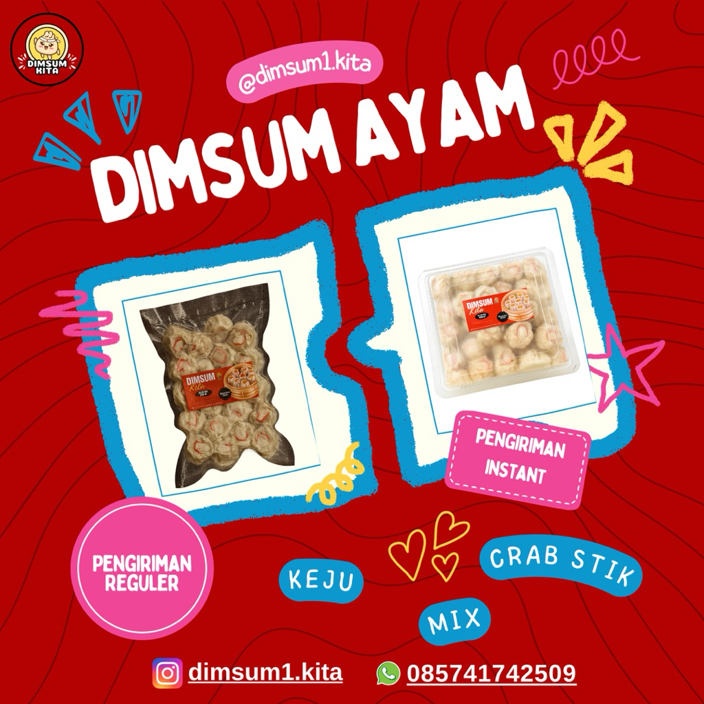 

Dimsum Ayam Full Daging Premium JUMBO Isi 50pcs Free Saos & Chili Oil (PENGIRIMAN HANYA PULAU JAWA) Frozen Food