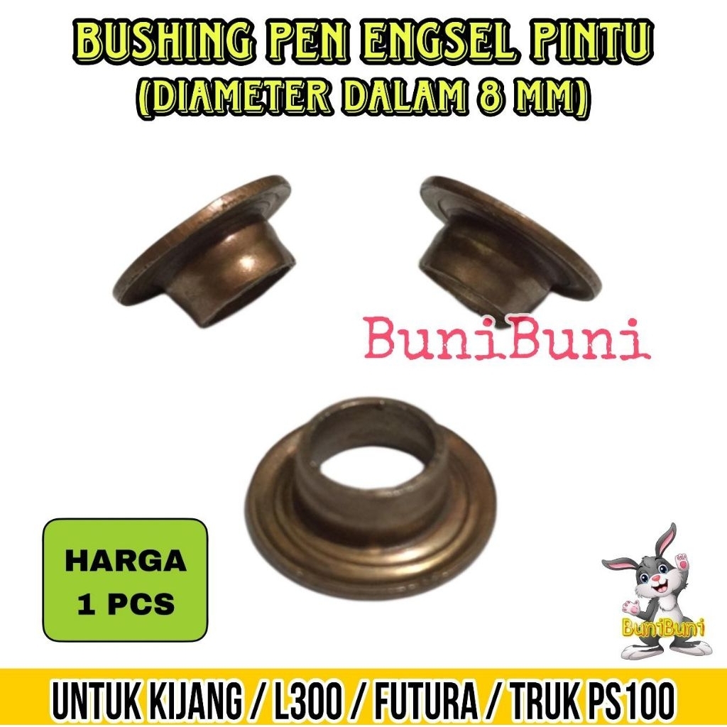 BOS PEN ENGSEL PINTU MOBIL 8 MM / BUSHING PEN / BOSPEN PINTU MOBIL L300 - PS100 - KIJANG (HARGA 1 PC