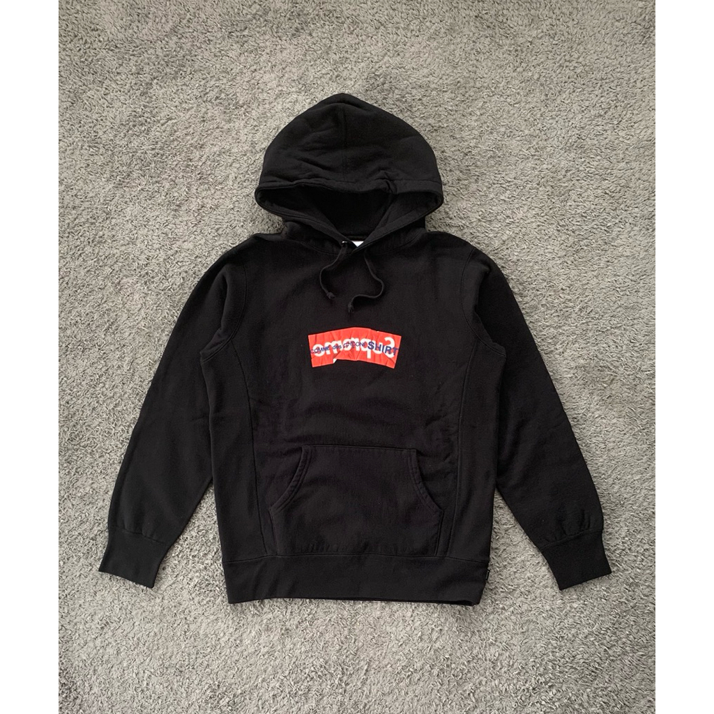 supreme x cdg box logo hoodie