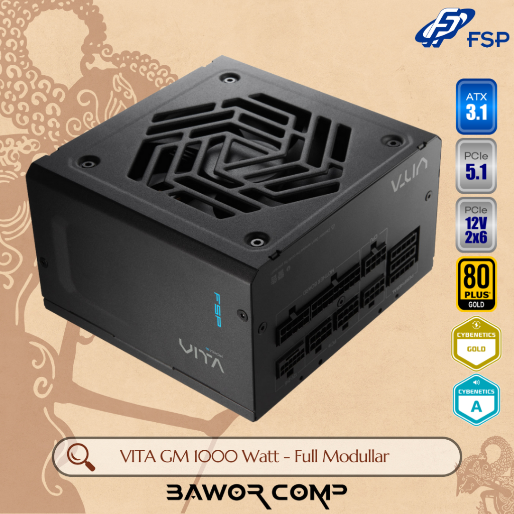 FSP VITA GM PSU 1000W | Power Supply 1000 Watt 80+ Gold Fully Modullar