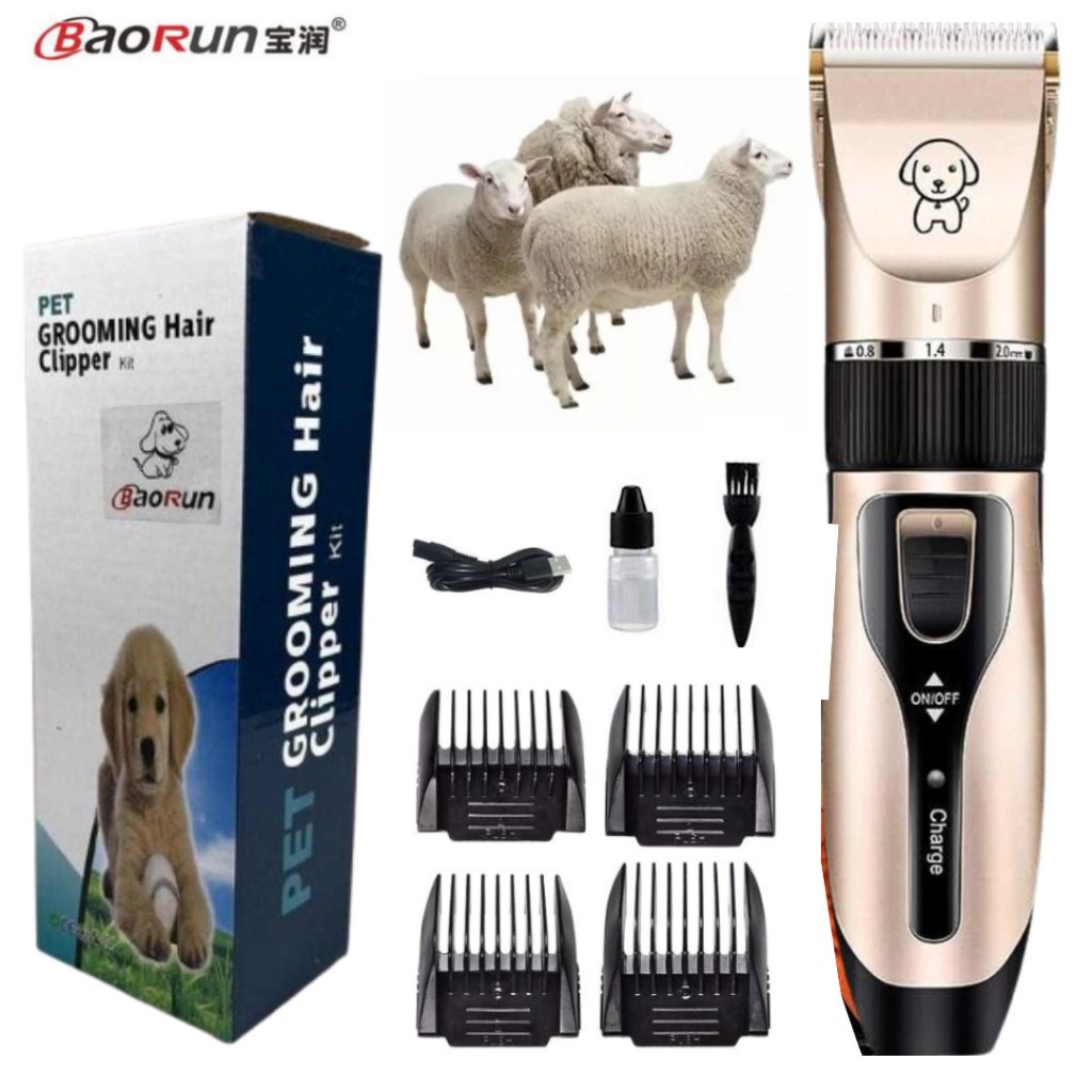 Sumber Mesin Cukur Domba Kambing Kucing Baorun Pro Alat Cukur Domba / Pencukur Bulu Kucing Hewan cas