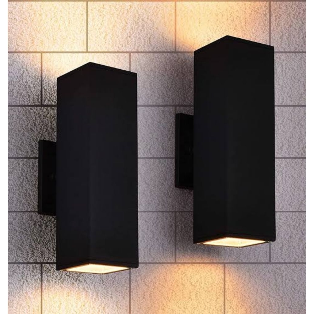 Lampu Dinding Kotak 2 Arah / Lampu Dinding Luar Ruangan / Lampu Teras / Lampu Hias