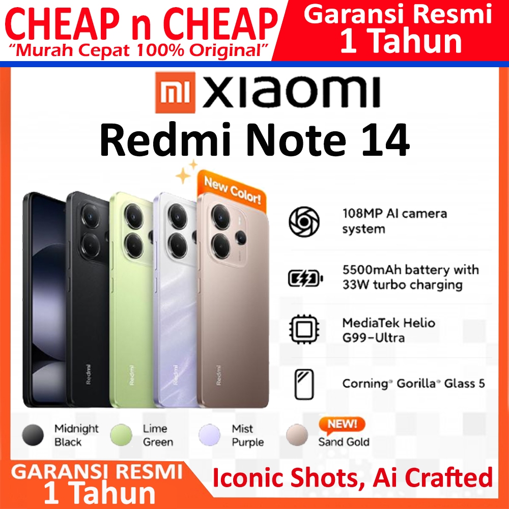 Xiaomi Redmi Note 14 4G 8GB 128GB 256GB AMOLED