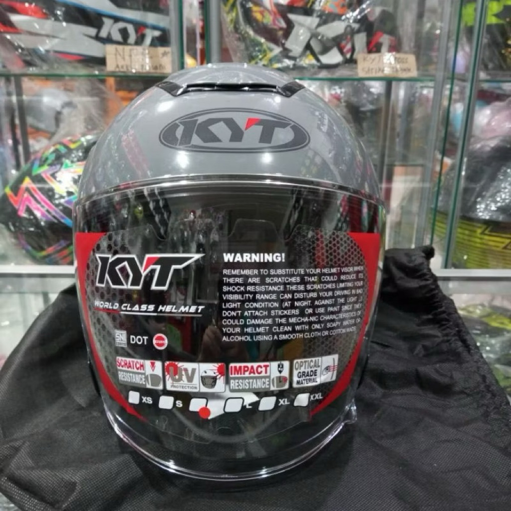 Kyt - Helm Kyt Kyoto Mirip Asli Original Merk Sks Emboss Sni Gratis Ongkir