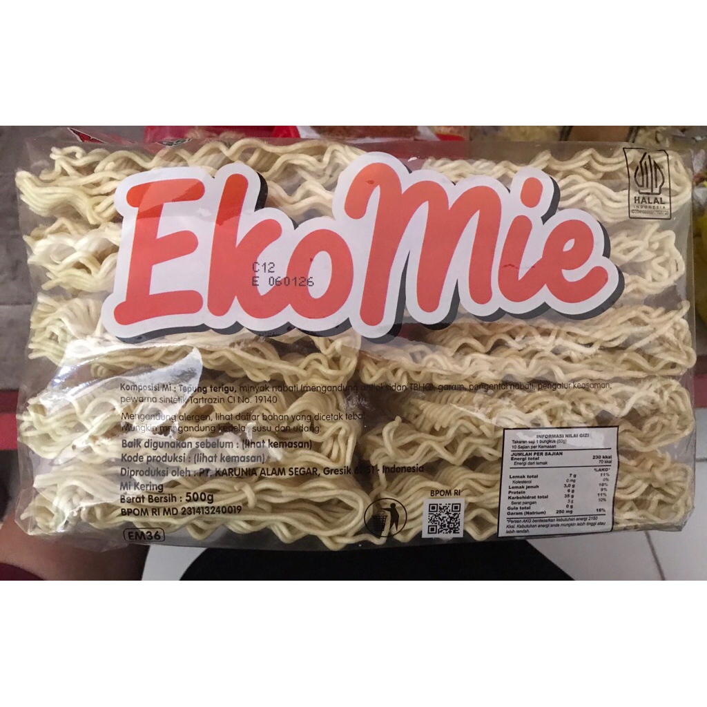 

MIE [EKO MIE] 500 gram Isi 10