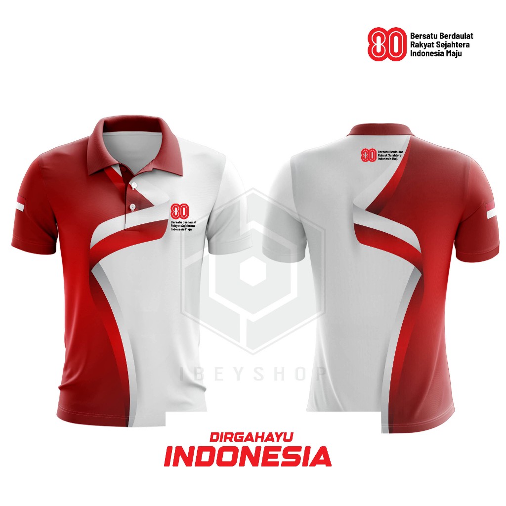 Jersey 17 Agustus Dirgahayu HUT RI-80 / Baju Kaos 17 Agustusan 2025 / Baju 17 Agustus 2025