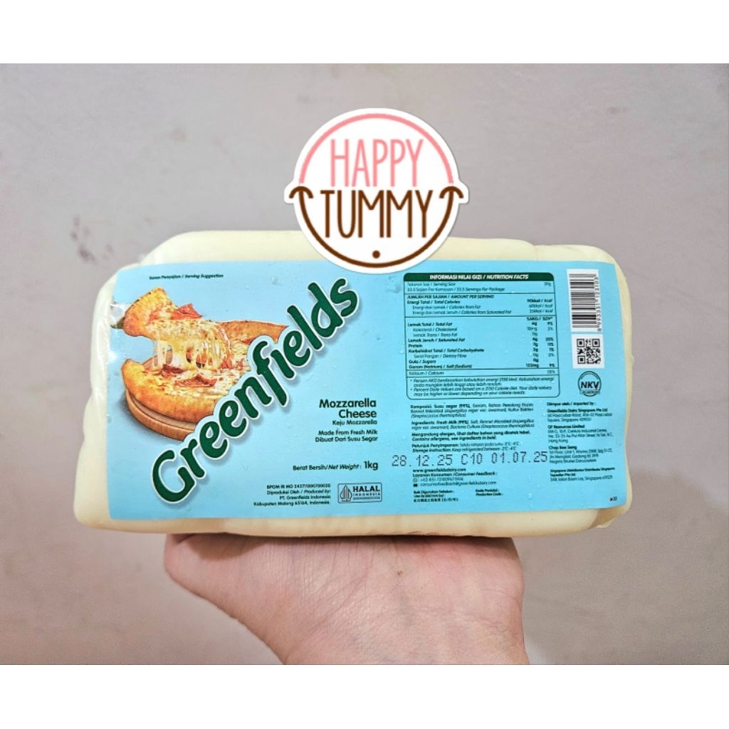 

MOZZARELLA greenfields 1kg ori mozza mozzarela mozarella keju