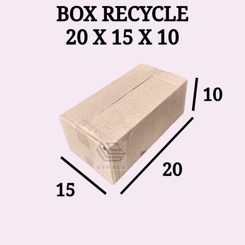 

Kardus Polos Karton Box Recycle 20x15x10