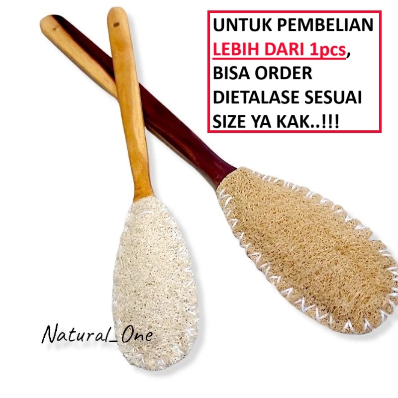 Loofah Back Brush | Sikat Gosok Pembersih Punggung Loofah/gambas Organik