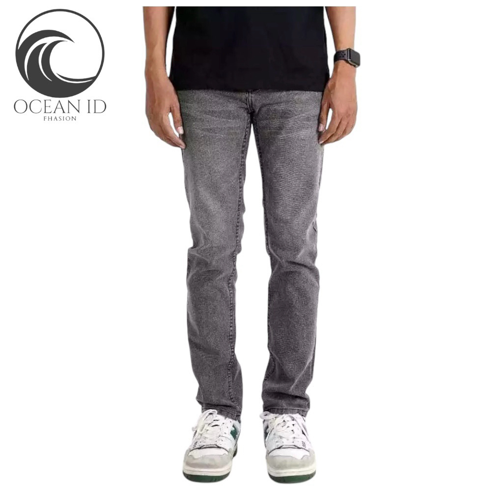 CELANA PANJANG JEANS PRIA|COWOK | SLIMFIT JEANS SKINNY | PENSIL JEANS ABU  | CELANA JEANS STRECH Mel