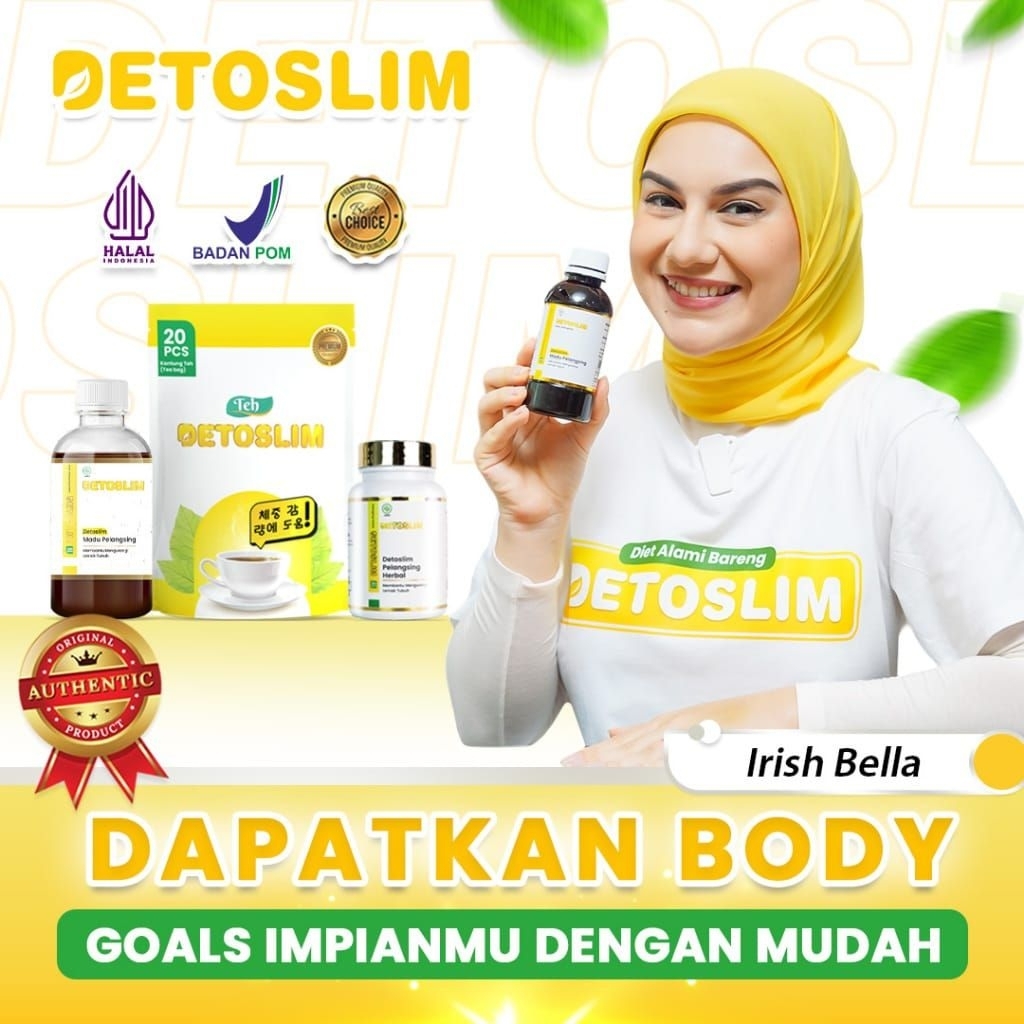 Madu Detoslim + Teh Detoslim 1 Paket Hemat Madu Diet Pelangsing Tubuh Dan Mengontrol Nafsu Makan Sud