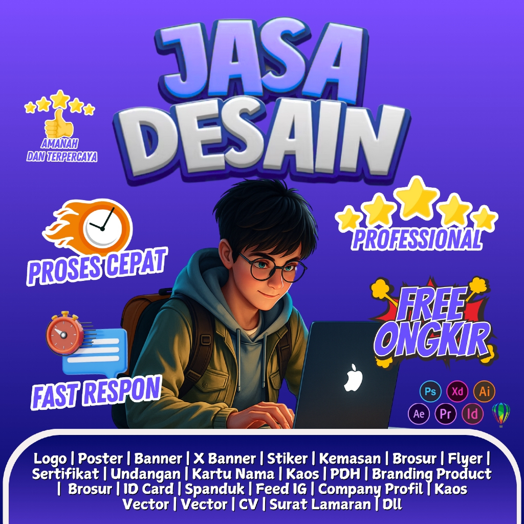 JASA DESAIN GRAFIS, DESAIN POSTER, DESAIN BANNER, DESAIN SPANDUK, DESAIN STIKER, DESAIN BROSUR, DESA