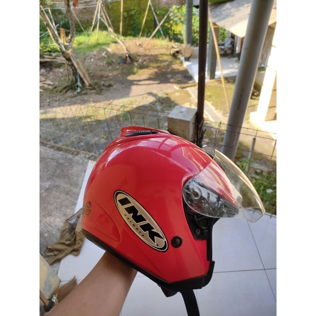 Helm half face Ink centro pink magenta Ori size M