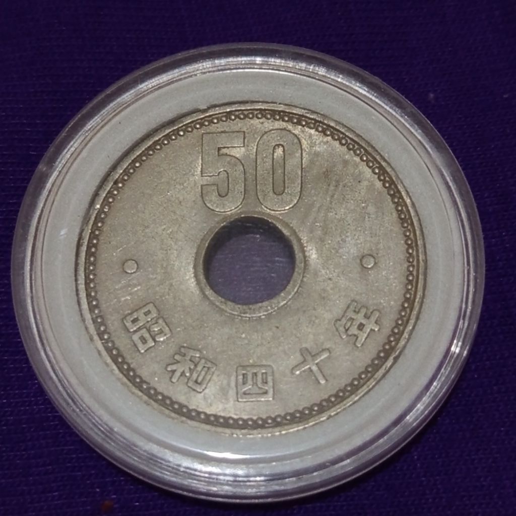Koin Lawas Jepang 50 Sen Showa 1965
