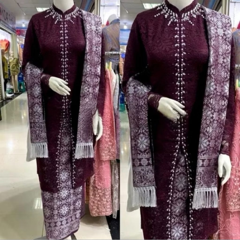 FREE HIJAB - SETELAN KEBAYA BRUKAT BUSUI MODERN//KEBAYA PESTA//KEBAYA KONDANGAN//KEBAYA IBU BESAN MO