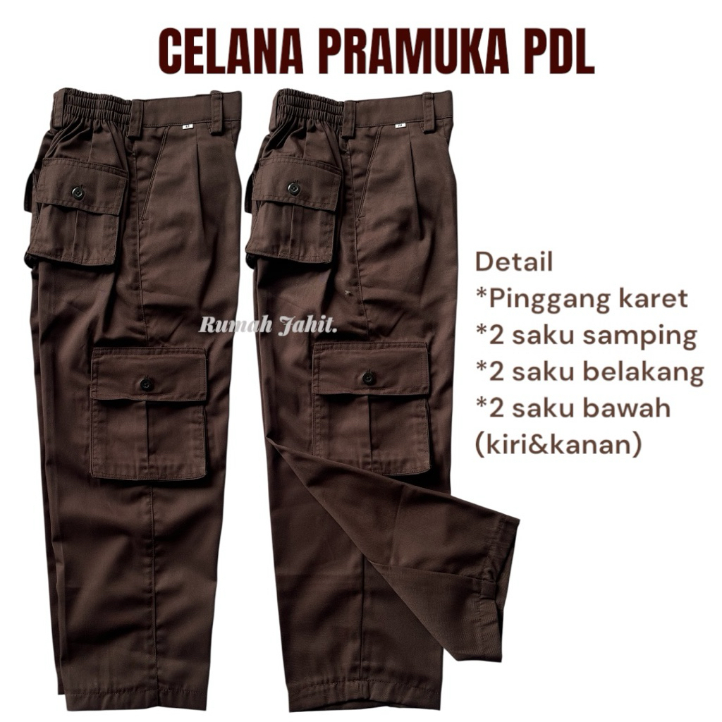 

CELANA PRAMUKA SMP PDL COKLAT CELANA PRAMUKA SAKU 6 SD SMP SMA PEMBINd