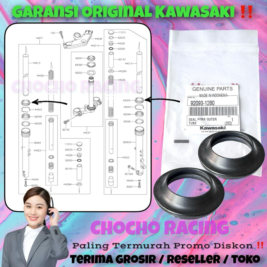 [1280] PROMO DISKON - SIL KARET DEBU PIPA AS SHOCK DEPAN SEBELAH KIRI KANAN SET NINJA R SS KIS RR OL