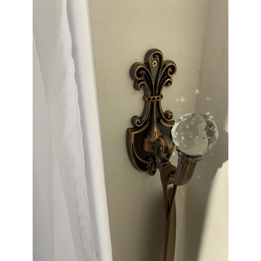 hook/pengait gorden superior Mewah & Elegan kristal kaca