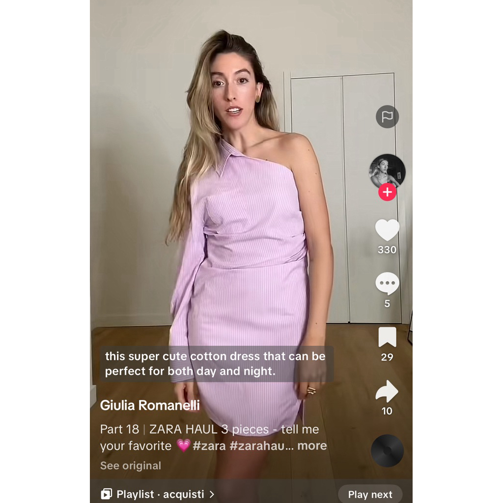 preloved zara pink shirt dress