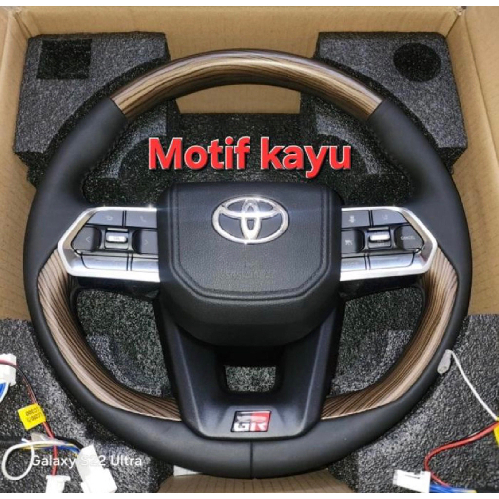 Stir tyota stir motif kayu lingkar stir stir upgrade stir full set