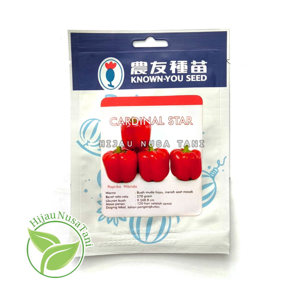 Benih Paprika Merah CARDINAL STAR 10 gram / 10gr - Kemasan Pabrik Known You Seed