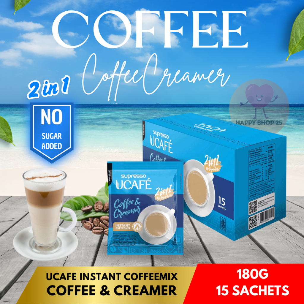 

Instant Coffeemix 2 in 1 Coffee & Creamer (15 sachets x 12g) Kopi Creamer Tanpa Gula