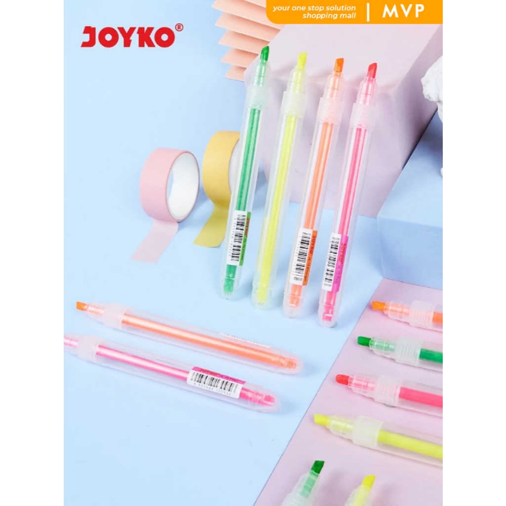 

MVP Highlighter Penanda Berwarna Stabilo Alat Tulis Penanda Spidol Warna