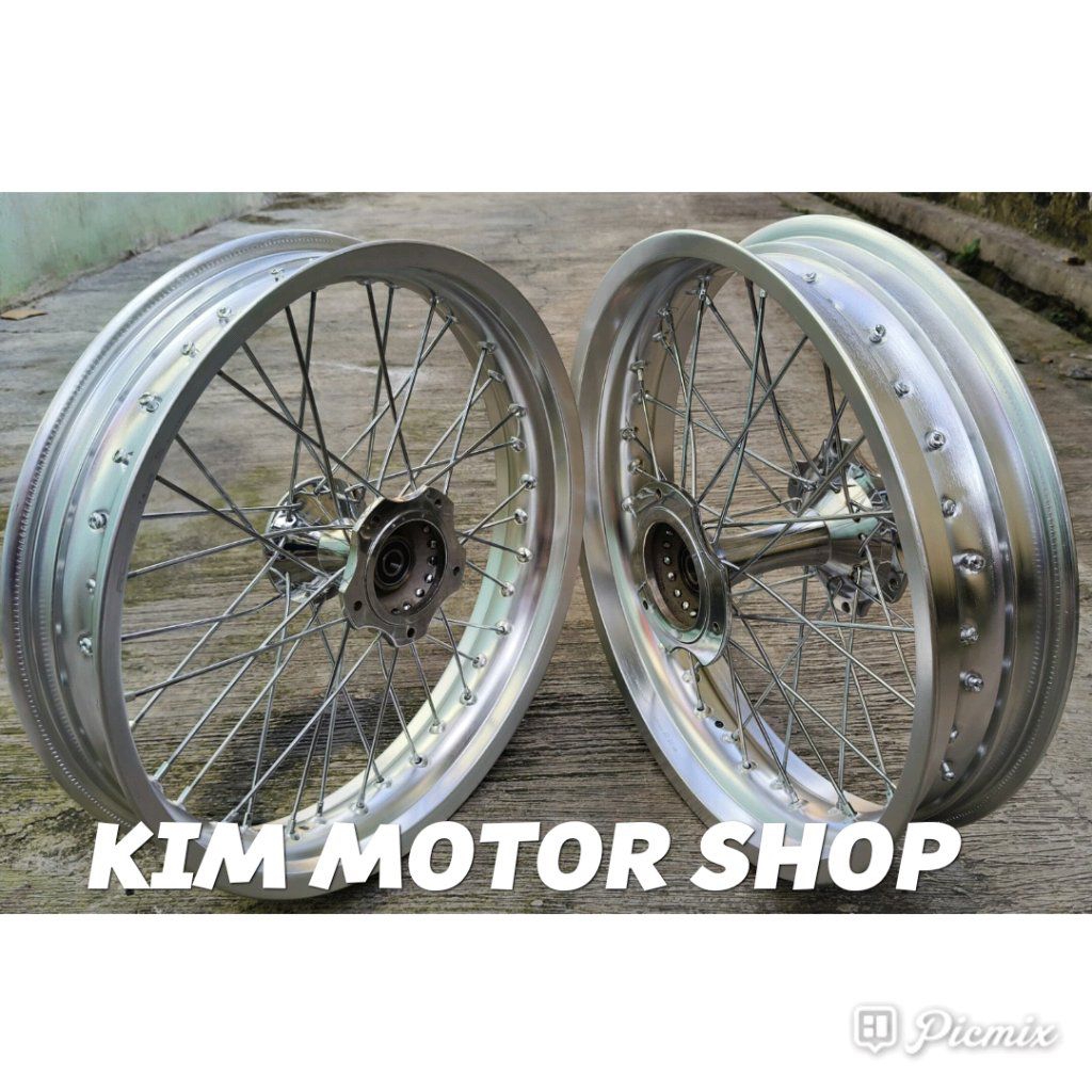 Velg Ninja 250Cc Velg Jari Ninja 250 Karbu FI semua bisa tromol becak bahan besi kuat ring17