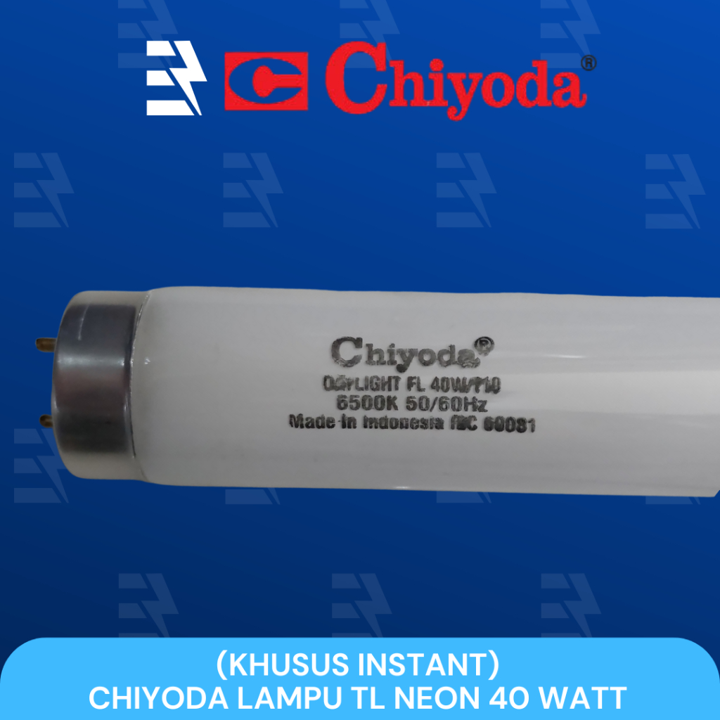 (KHUSUS INSTANT) CHIYODA LAMPU TL NEON 40 WATT PANJANG 120 CM CAHAYA PUTIH