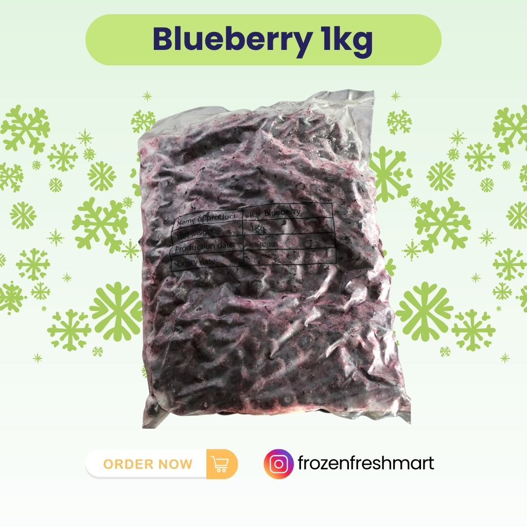 

Blueberry Frozen 1kg, Buah Beku // Blueberry IQF 1 kg
