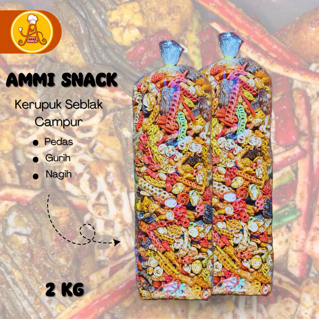 

1 BAL KERUPUK SEBLAK CAMPUR 2KG - AMMI SNACK