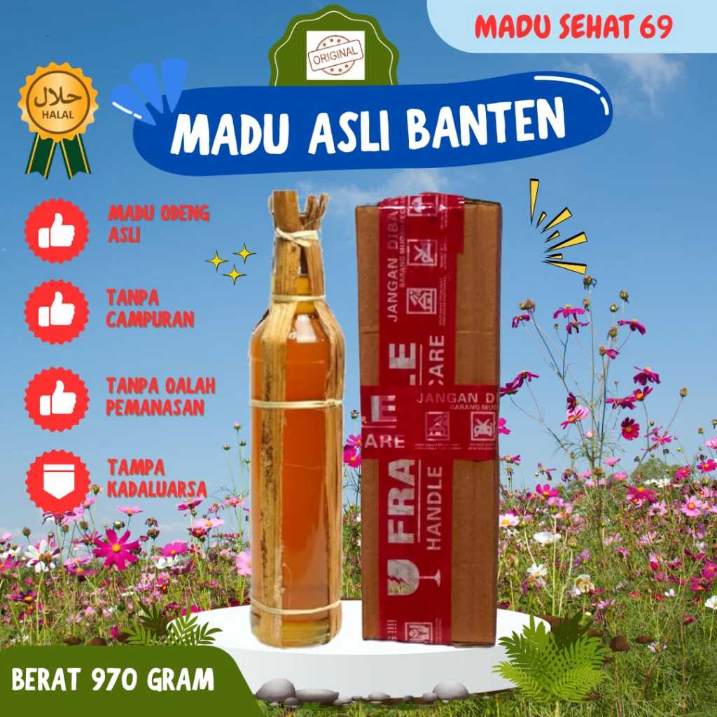 

[COD] Promo: madu asli banten madu odeng super premium 100% alami natural Raw Honey