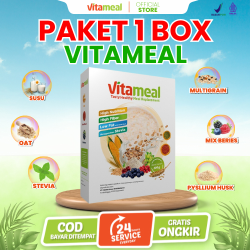 

[AMPUH] Vitameal Sereal Sehat Multigrain Turunkan Gula Darah & Kolesterol | Makanan Diet Diabetes Aman untuk Lambung dan Pencernaan 200gr VITAMIL HERBAL