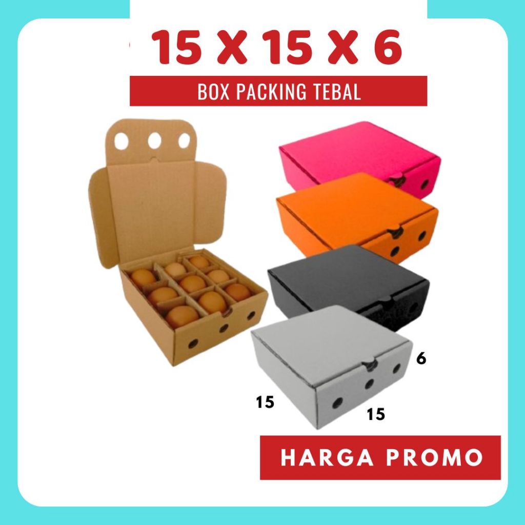 

Kardus 15x15x6 LD Box 15x15x6 LD Dus Telur Isi 9 15x15x6 LD Kotak Packing Tray Endog Asin Diva Box