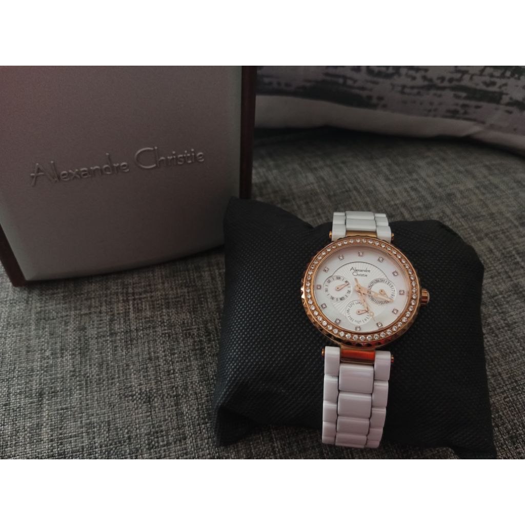 Jam Wanita Alexandre Christie putih