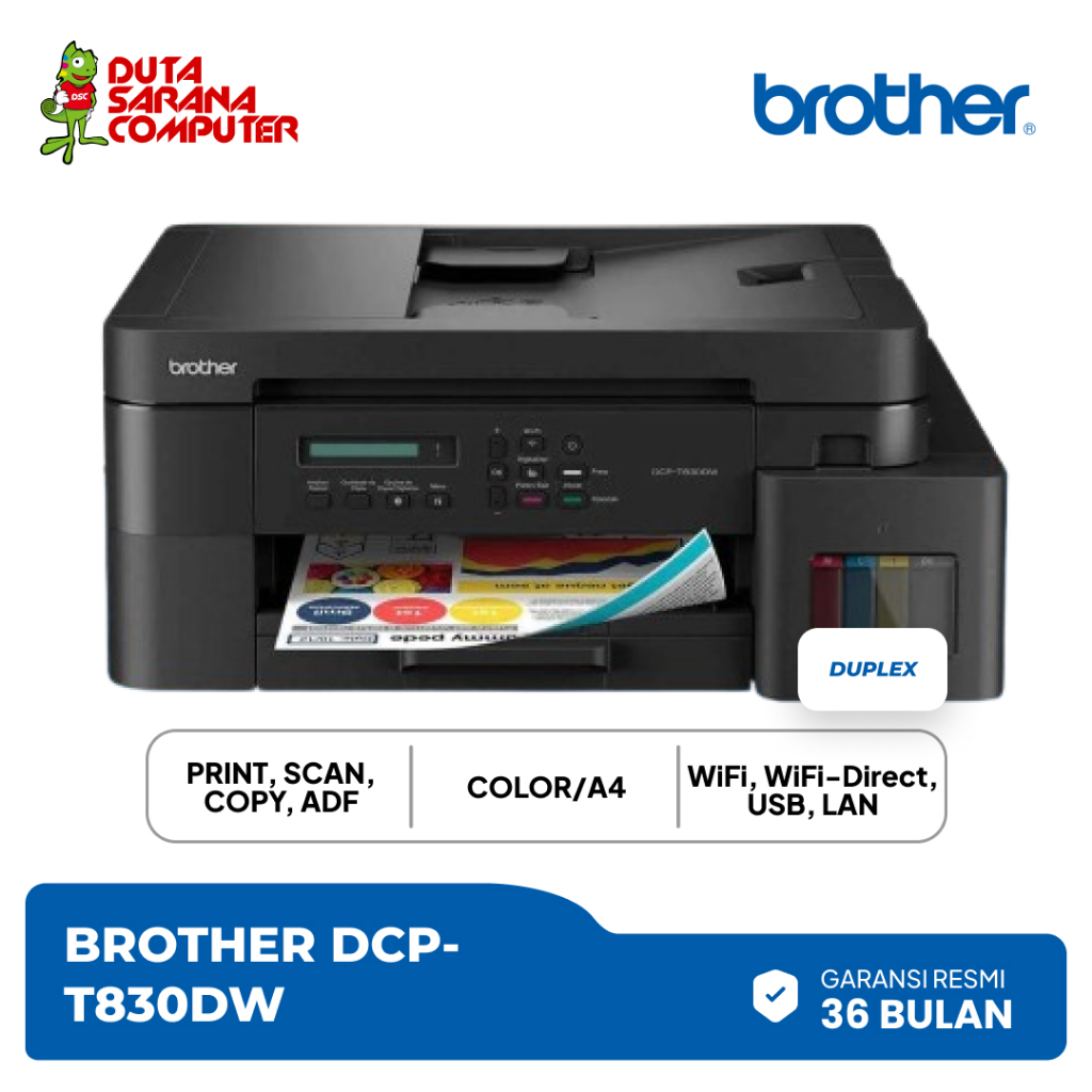 BROTHER DCP T830DW/ 830 DW Printer Ink Tank Wireless Print Scan Copy Duplex