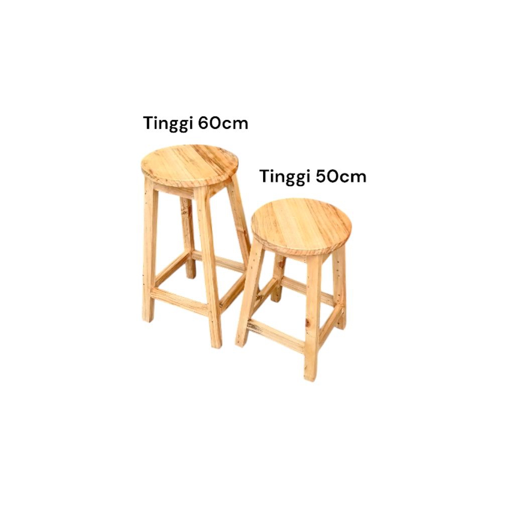 Bangku bulat kursi cafe tinggi 60cm