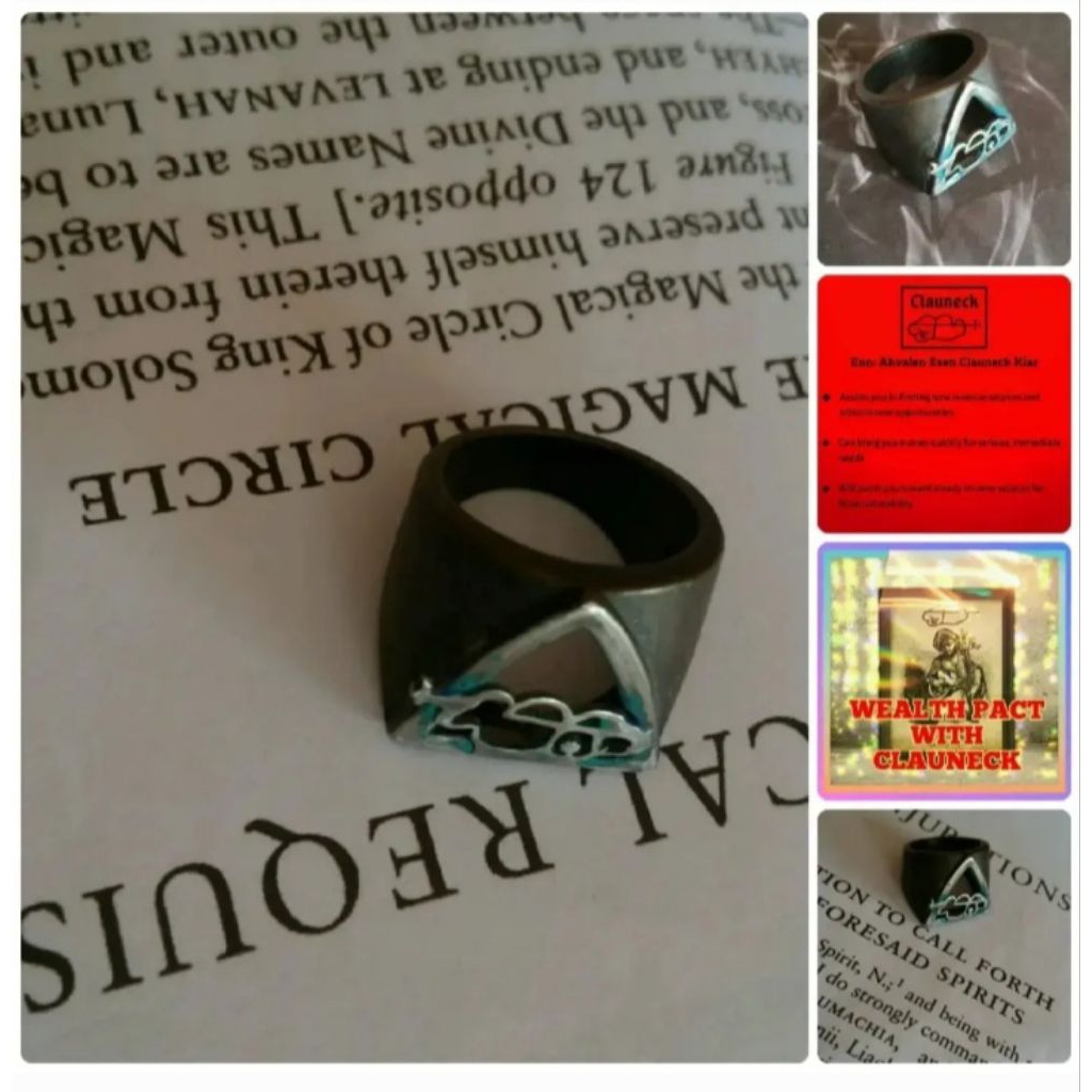 Aksesoris Mitologi Cincin Pria Titanium Etnik Clauneck Wealth-Kingdom Antik Rajah Sulaiman