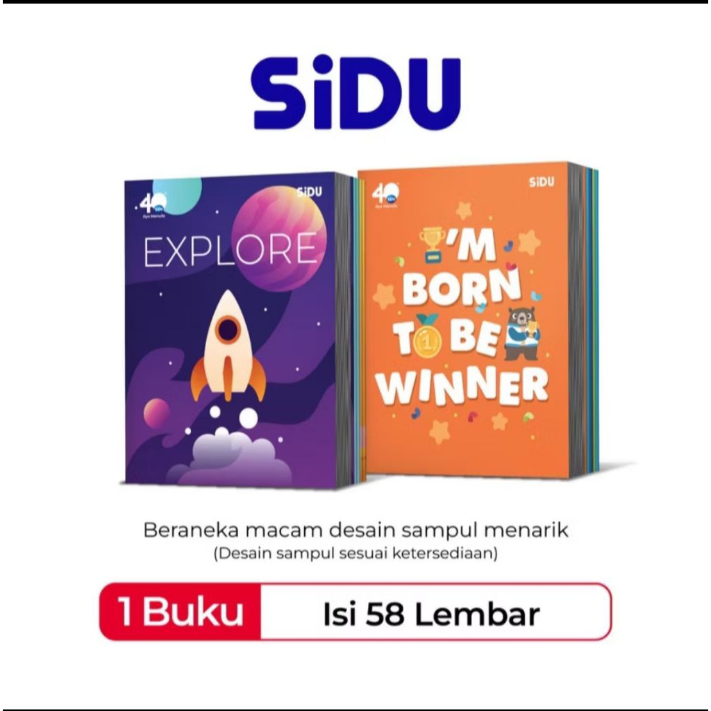 

SIDU 58 LEMBAR | 1 PACK ISI 10 BUKU