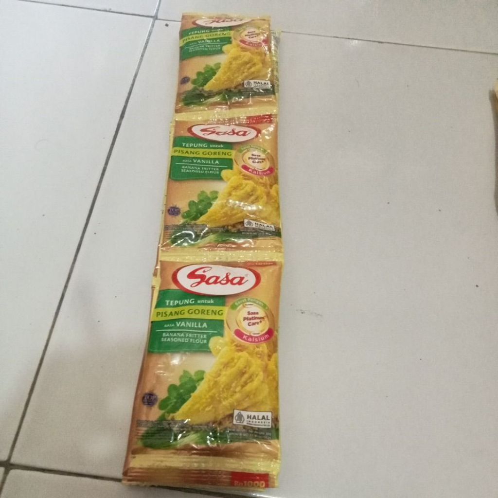 

tepung pisang goreng vanilla berat 30g,1 renteng 10 shaset(pcs)