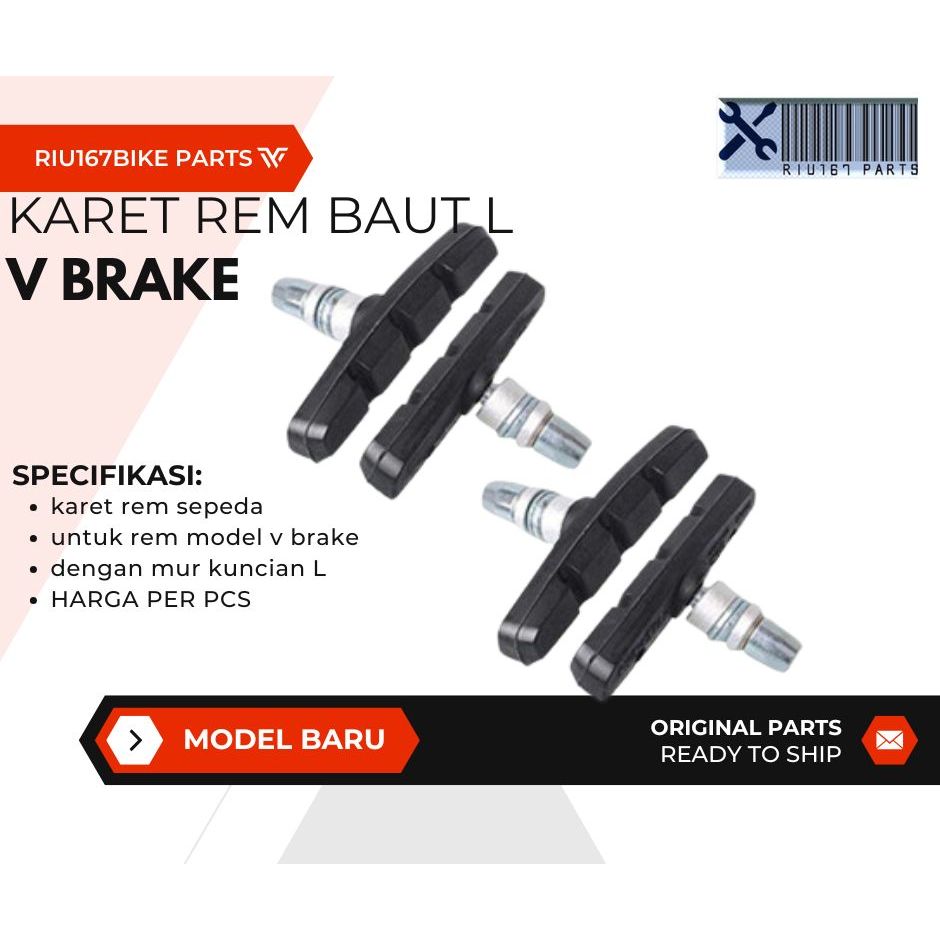 KARET KANVAS REM rem VBRAKE untuk sepeda Gunung - lipat - BMX