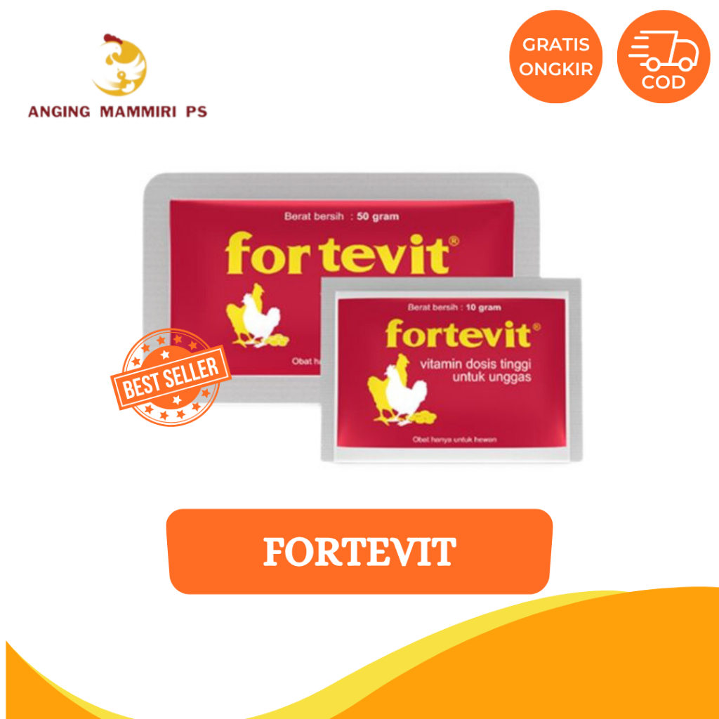 FORTEVIT 10 GR - Vitamin dosis tinggi untuk unggas | MEDION