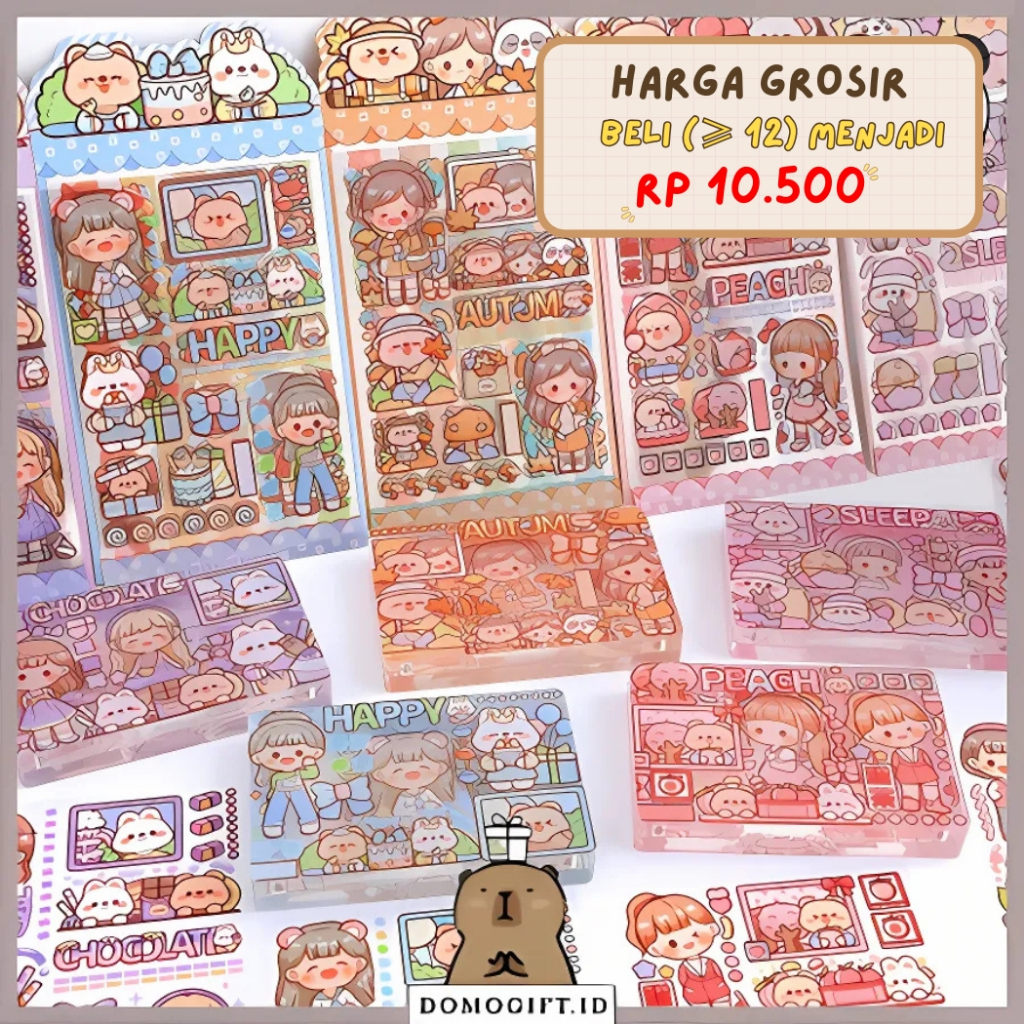 

Stiker Pack Doudou Sauce Theme Color Isi 5 Lembar TLD89