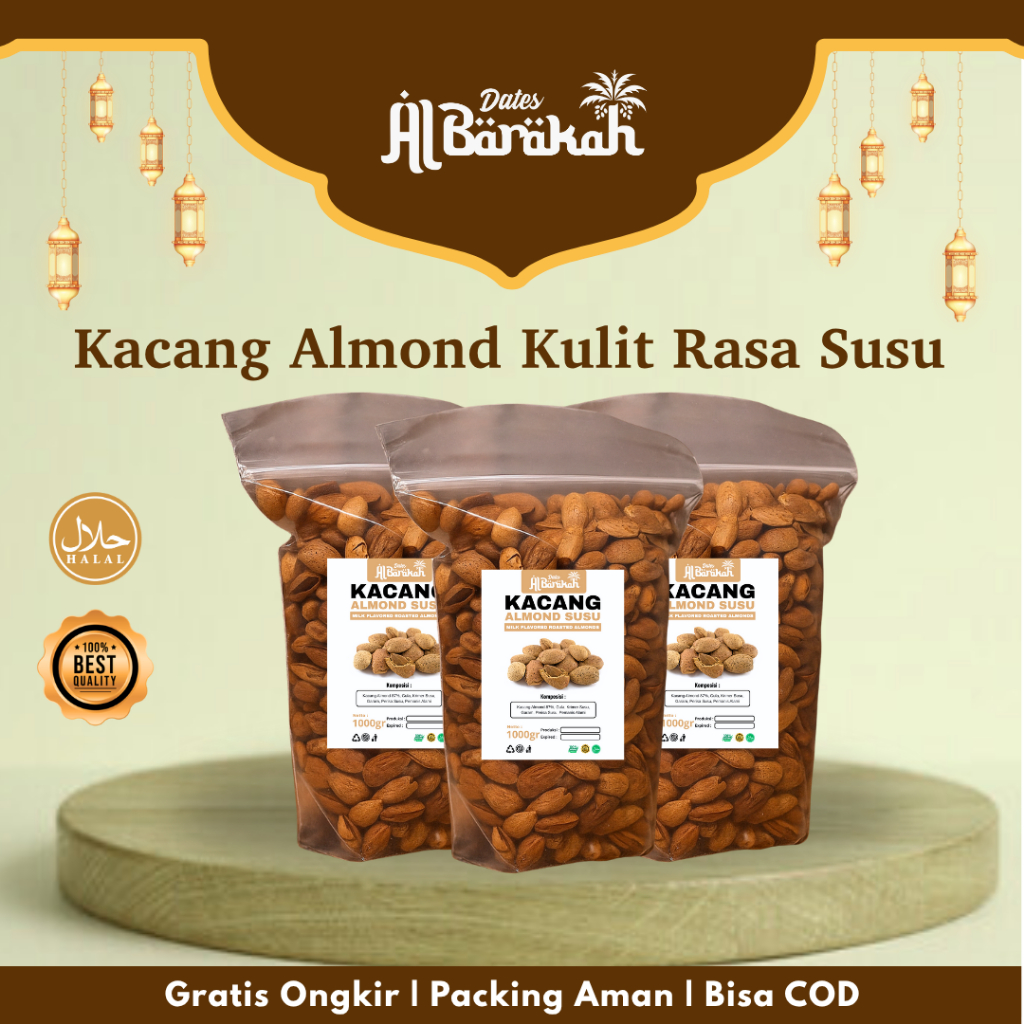 

Kacang Almond Kulit Panggang Oleh oleh Haji dan Umroh Cemilan Sehat
