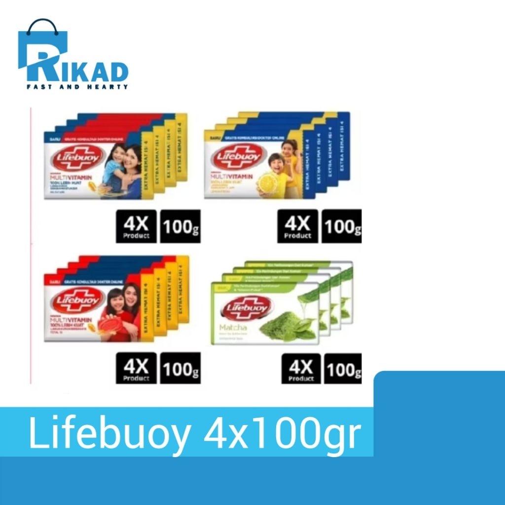 lifebuoy sabun batang 4x 100gram. BESAR