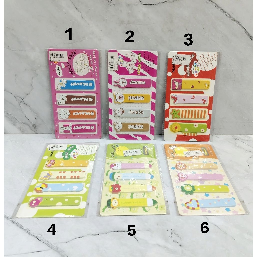 

STICKY NOTE FANCY / MEMO STICK KARAKTER / PEMBATAS BUKU LUCU / MEMO KERTAS TEMPEL