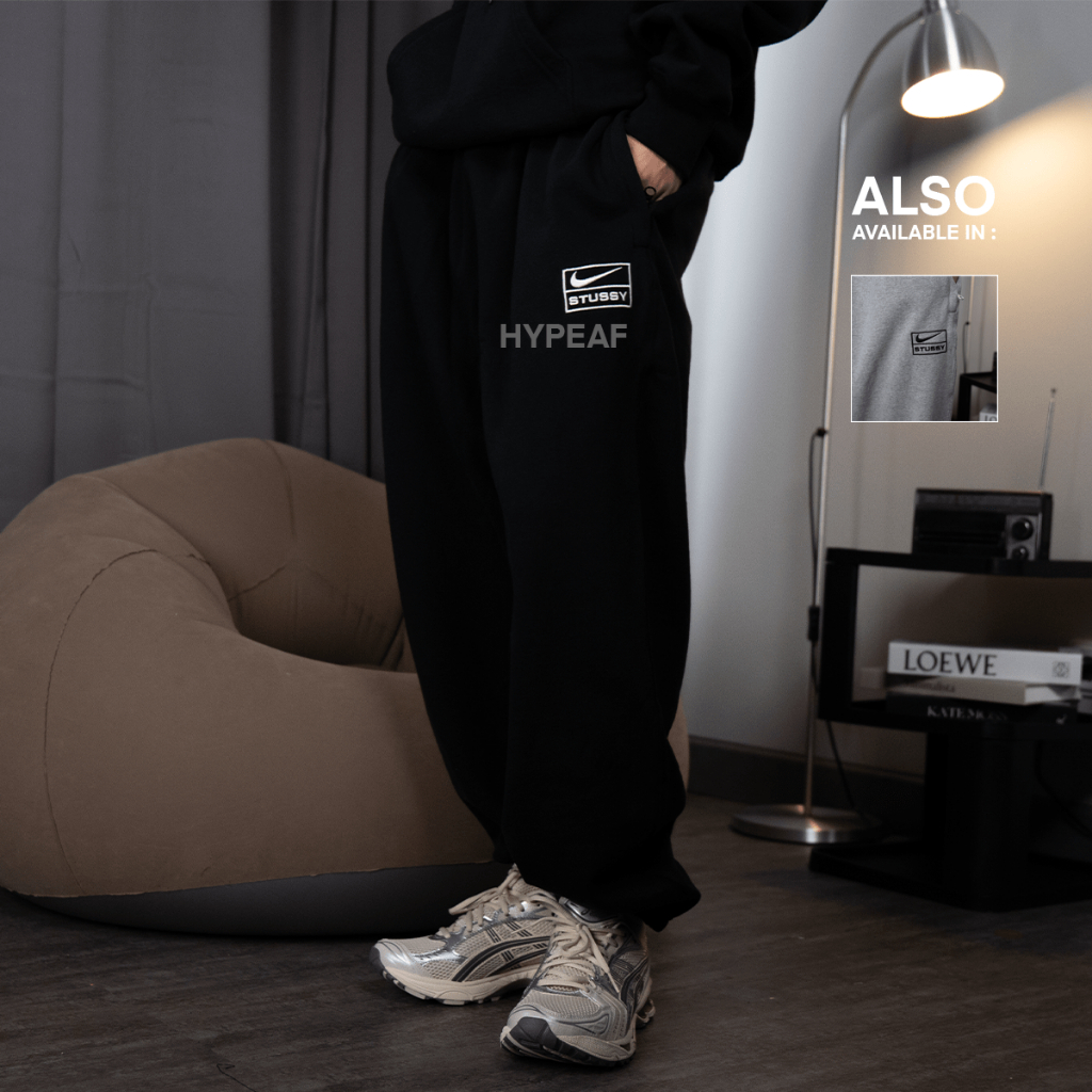 NIKE x STUSSY SS23 Fleece Sweatpants Authentic / Celana Panjang NIKE STUSSY Original