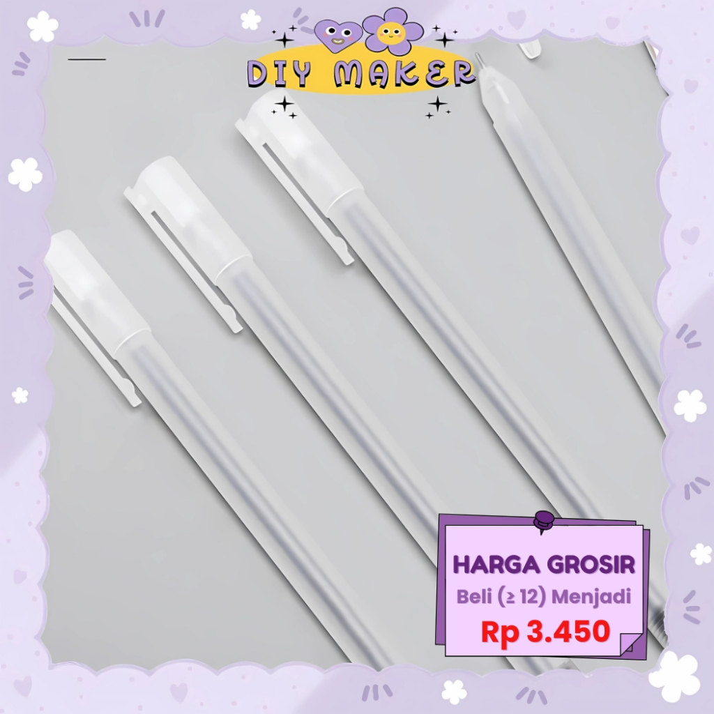 

DM Gel Pen Pulpen Pena Tulis Cair Hitam 1 Pc Pulpel Gel 0.5mm Pulpen Bolpoin Tinta Gel Cair - AT04