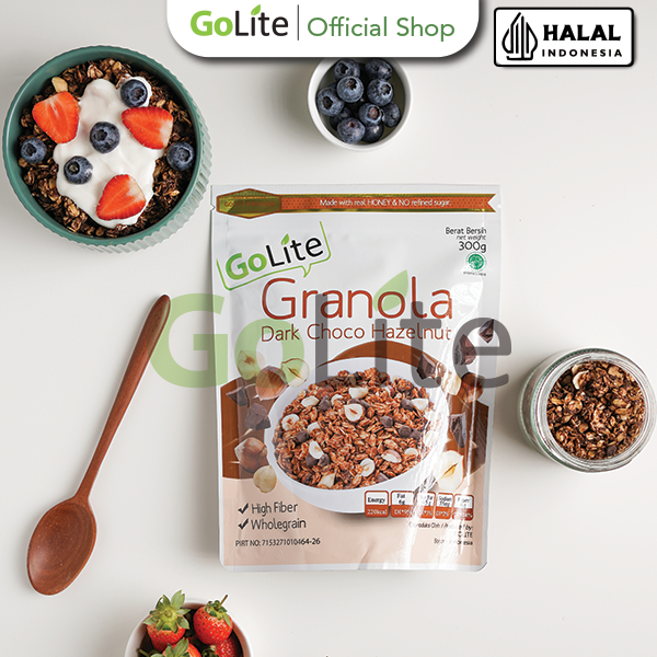 

Granola Premium Dark Choco Hazelnut Toasted Muesli 300g GoLite