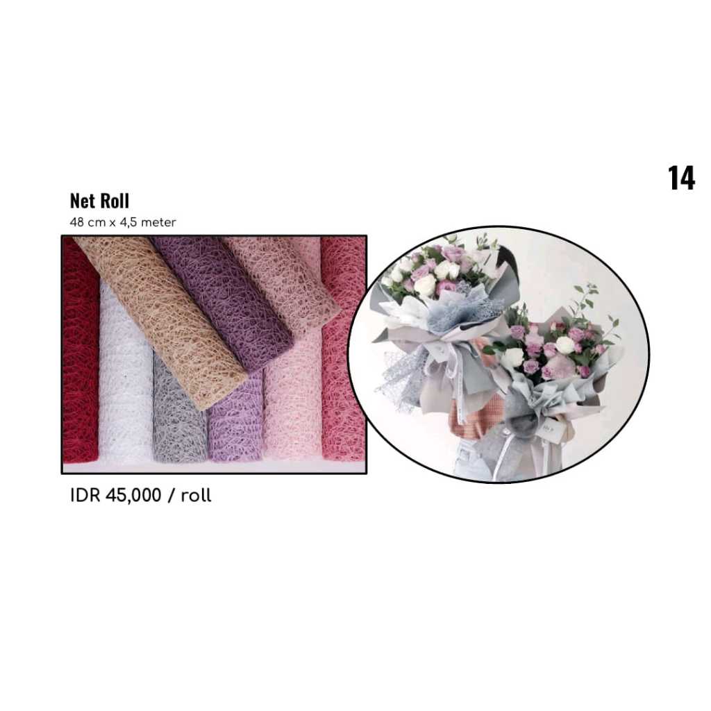 

MY Supplies - Flower Wrapping Bouquet Net Roll Bungkus Bunga Buket 48cm x 4,5 meter